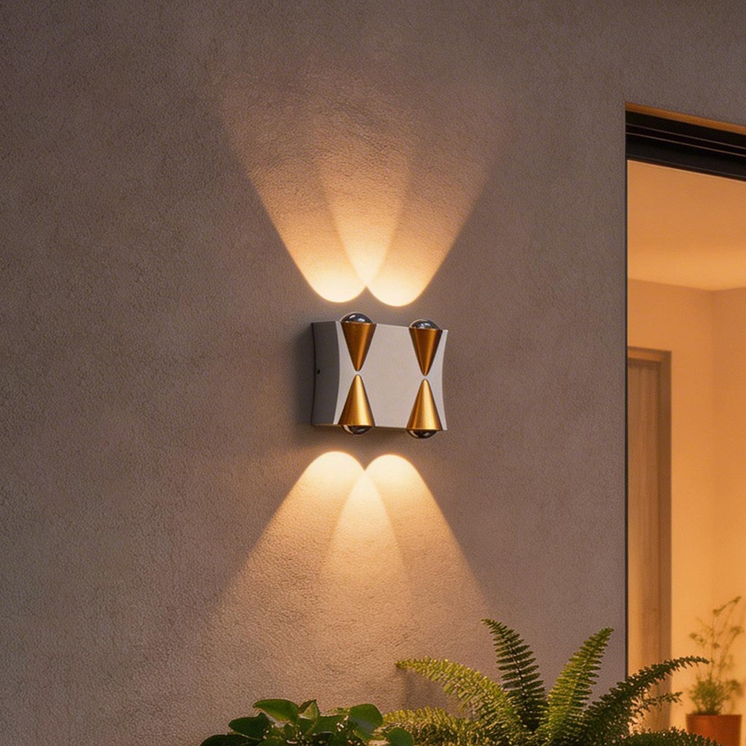 Modern Outdoor Up Down Wall Sconce with LED Lighting