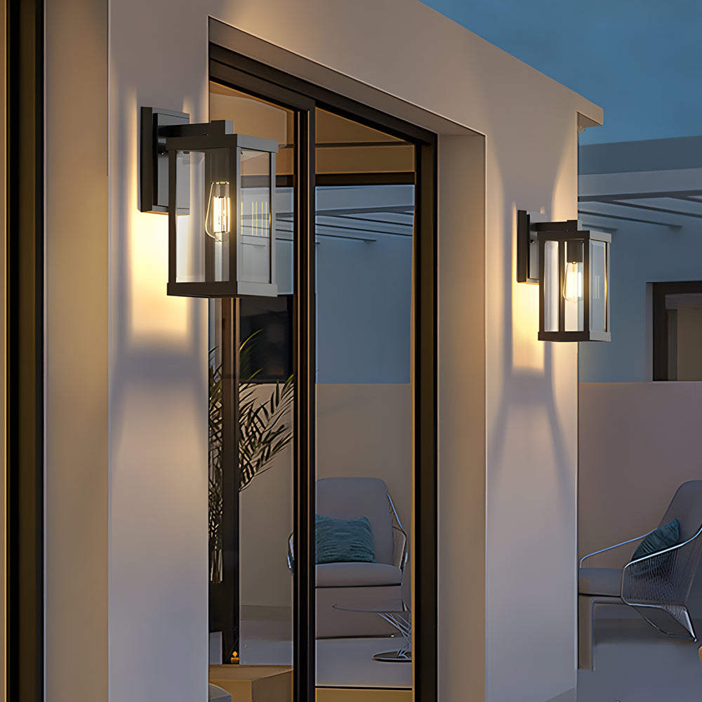 Minimalist Waterproof Outdoor Wall Sconce in Matte Black Aluminum
