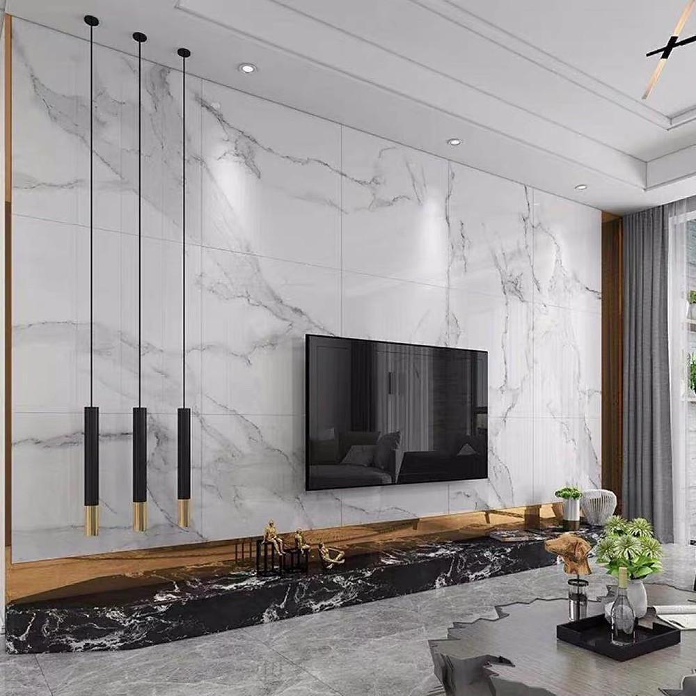 Elongated Cylinder Black And Gold Metal Shade Led Modern Pendant Light Island Hanging Lights