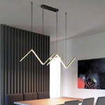 Wave LED Pendant Light in Black or Gold for Modern Interiors