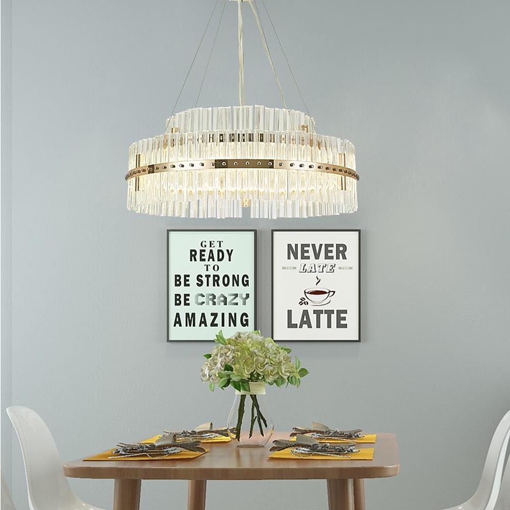 Modern Luxury Dozens Of Crystal Chandelier Gold Led Lighting