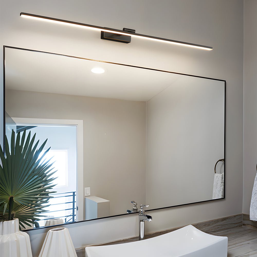 Copper Linear LED Vanity Light with Adjustable Rotating Shade