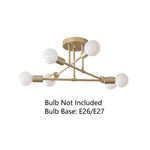 Modern Led Nordic Style Geometric Sputnik Semi Flush Mount Ceiling Light