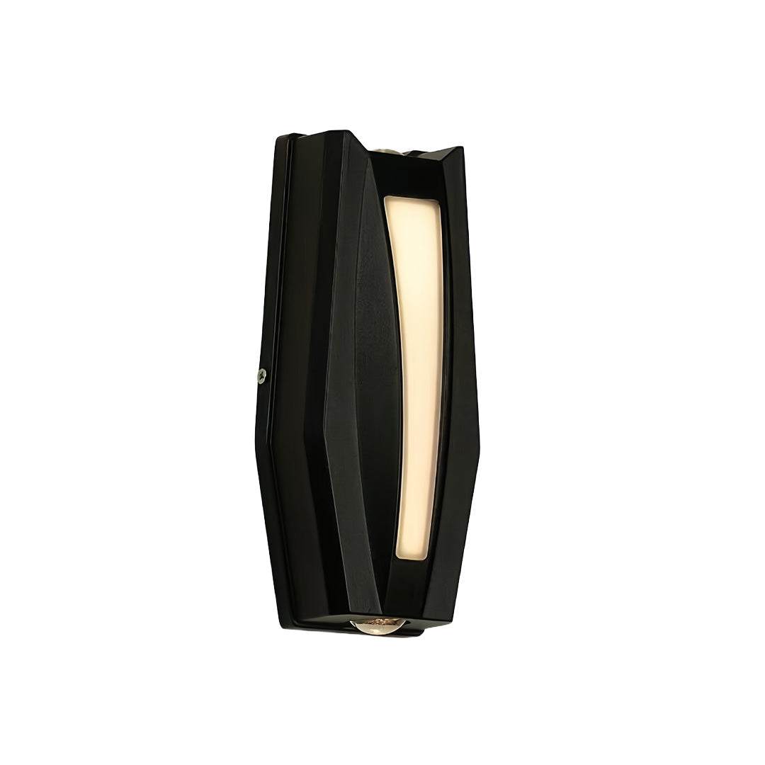 Geometric Up Down Outdoor Wall Light in Black Aluminum