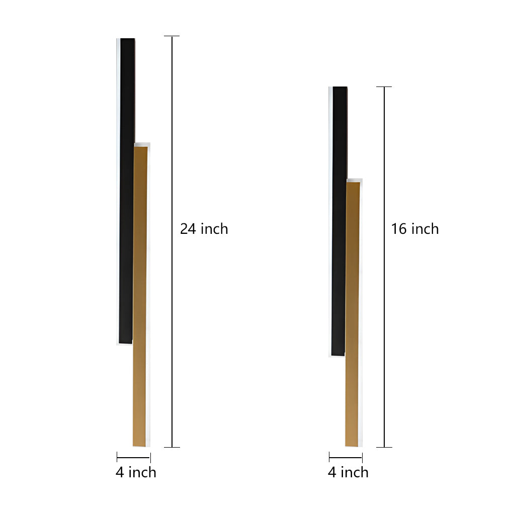 Nordic Minimalist Vertical LED Wall Sconce with Dual Light Strips