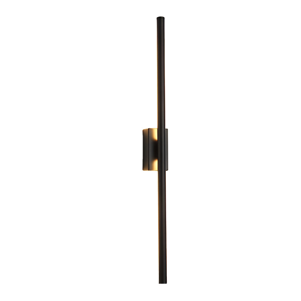 Modern Vertical LED Wall Sconce in Gold or Black