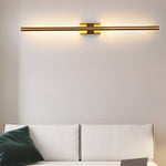 Modern Vertical LED Wall Sconce in Gold or Black