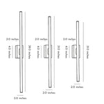 Modern Vertical LED Wall Sconce in Gold or Black