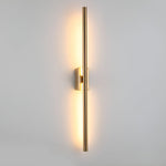 Modern Vertical LED Wall Sconce in Gold or Black