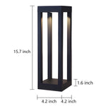 Modern LED Bollard Light for Pathways & Gardens | Black Aluminum