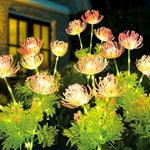 Solar Red Spider Lily Garden Lights | Waterproof LED Landscape Lighting, Set of 4