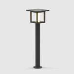 LED Post Lights with Rain Shield, Sand Gray Outdoor Landscape Lighting