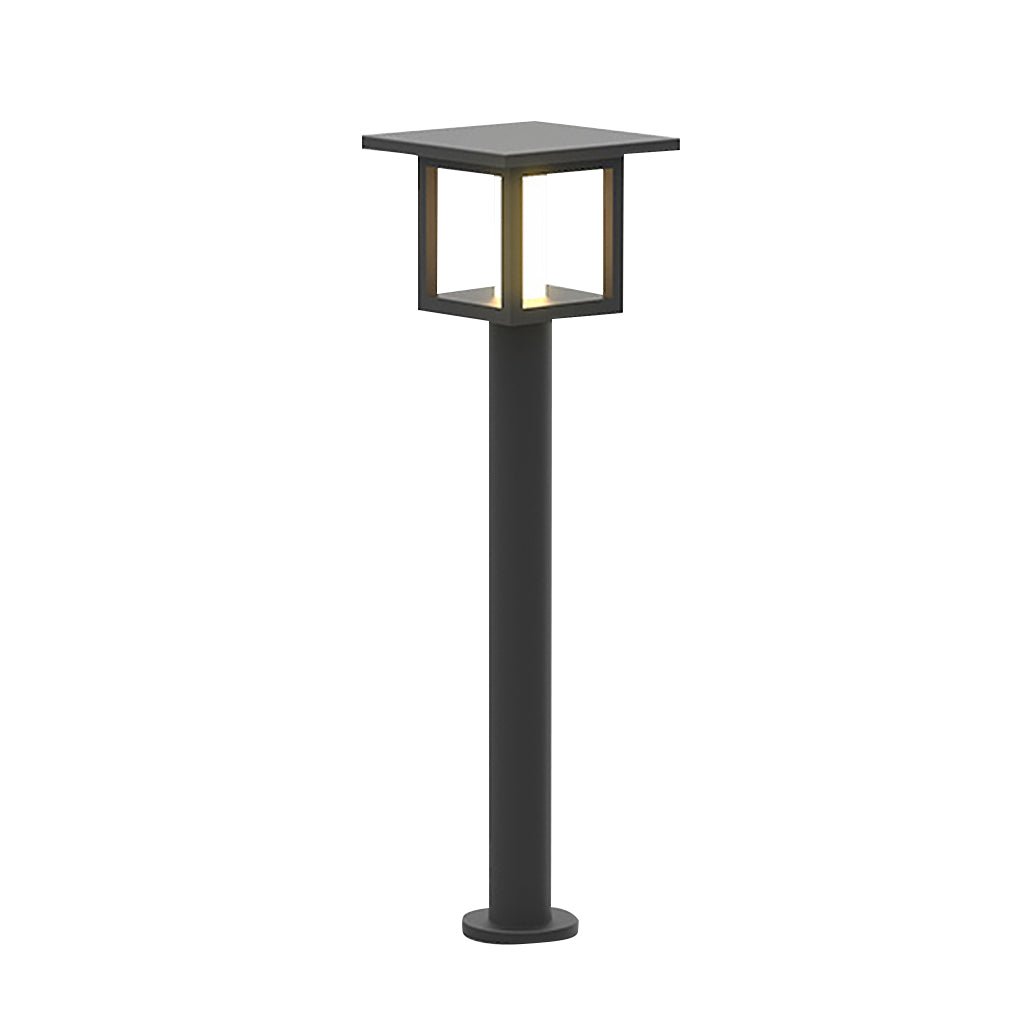 LED Post Lights with Rain Shield, Sand Gray Outdoor Landscape Lighting