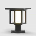LED Post Lights with Rain Shield, Sand Gray Outdoor Landscape Lighting