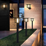 LED Post Lights with Rain Shield, Sand Gray Outdoor Landscape Lighting