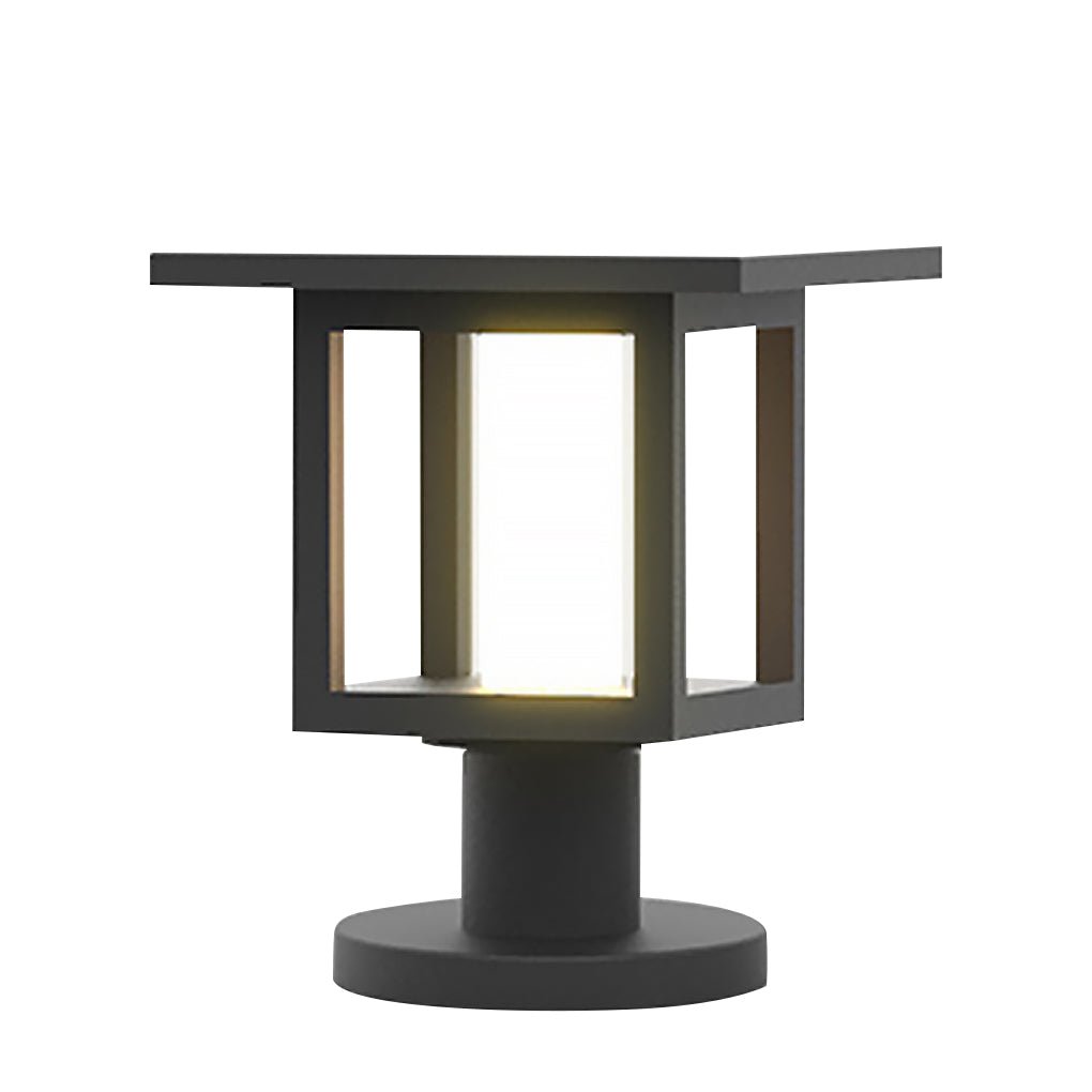 LED Post Lights with Rain Shield, Sand Gray Outdoor Landscape Lighting