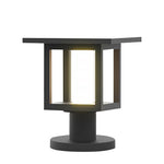 LED Post Lights with Rain Shield, Sand Gray Outdoor Landscape Lighting