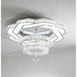 Ambient Crystal Led Flush Mount Light 20 24 31 Gold Or Silver