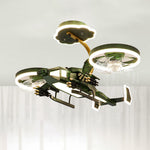 Aviator LED Ceiling Fan with Light for Kids' Rooms, Modern Remote Control