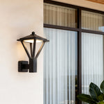 Outdoor LED Wall Sconce in Black or White for Modern Courtyards