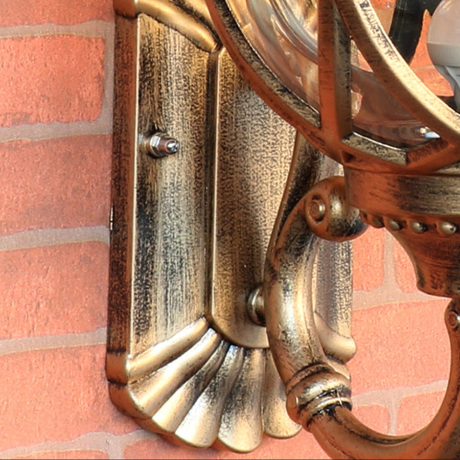 European Outdoor Wall Sconce – Cast Aluminum, Waterproof, Bronze & Black
