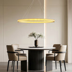 Aurelia Circular LED Chandelier in Copper, Chrome, or Black