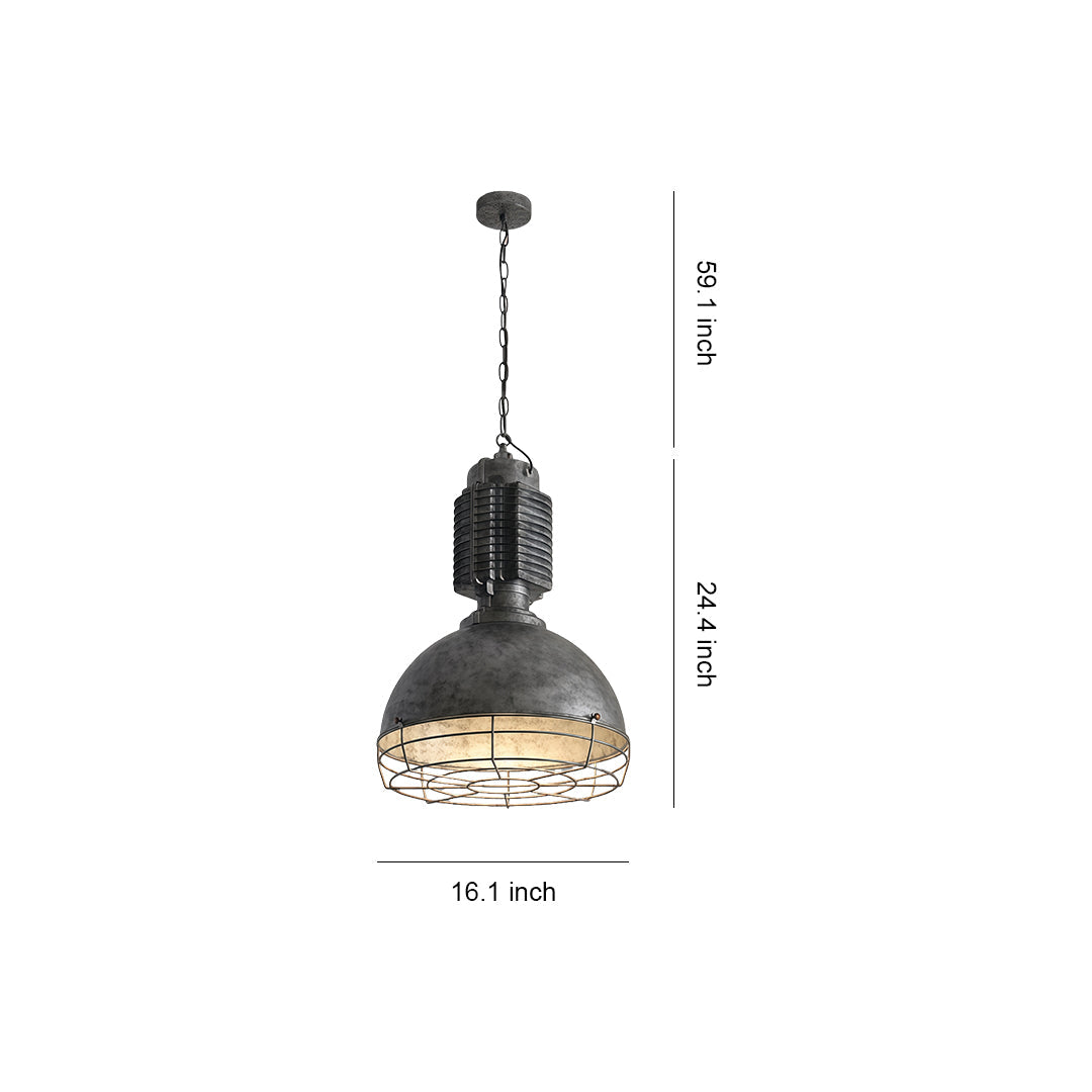 Industrial Heritage Pendant Light with Warm LED Glow
