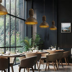 Industrial Heritage Pendant Light with Warm LED Glow