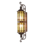 Vintage Dual-Head Outdoor Wall Sconce in Coffee Finish