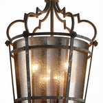 Antique Bronze Italian Pendant Light with Clear Glass Shade