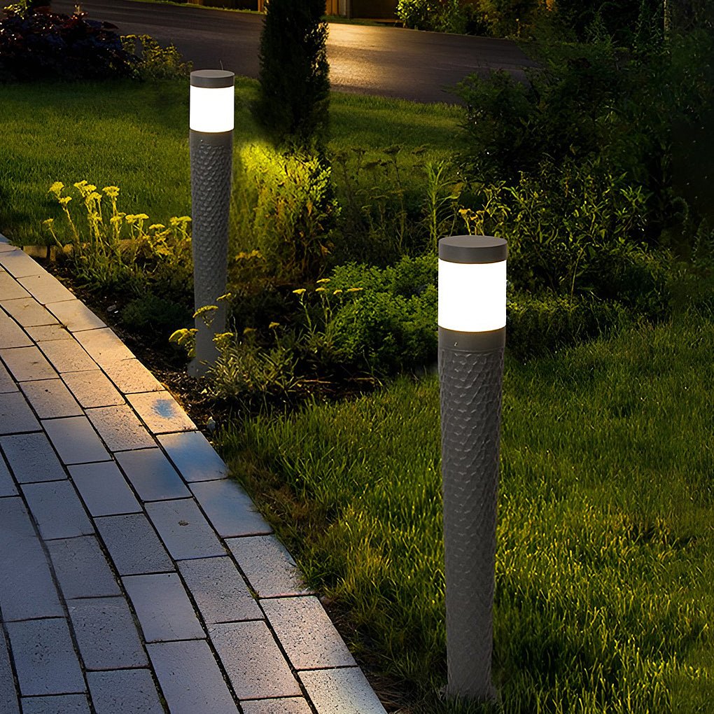 Vintage LED Aluminum Post Light with Dome Shade for Garden and Pathway