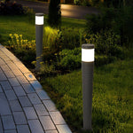 Vintage LED Aluminum Post Light with Dome Shade for Garden and Pathway