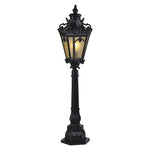 Aluminum Garden Bollard Light with Glass Shade for Pathways