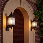 Classic Aluminum Outdoor Wall Lantern with Clear Glass Shade