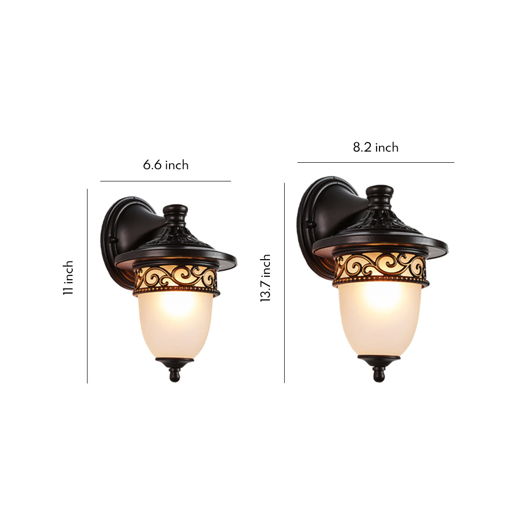 Vintage Outdoor Wall Sconce with Clear Glass Shade