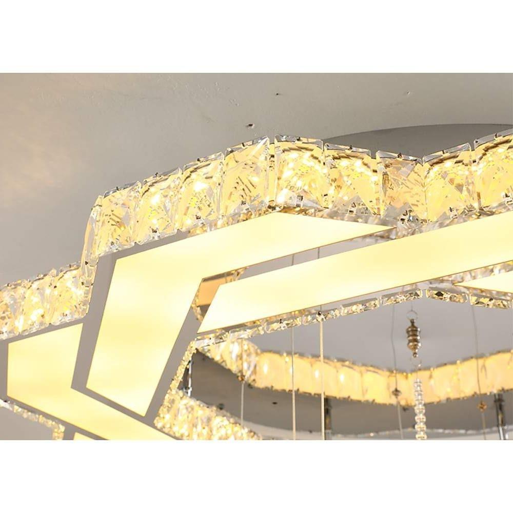 Ambient Crystal Led Flush Mount Light 20 24 31 Gold Or Silver