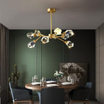 Aurelia Sputnik Crystal Chandelier – 9-Light Modern Gold Pendant for Dining Room