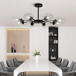Aurelia Glass Globe Sputnik Chandelier – Nordic LED Ceiling Light