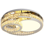 Lumina Crystal Flush Mount Ceiling Light in Stainless Steel