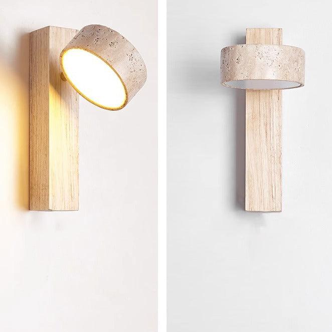 Off White Travertine Wall Lamp
