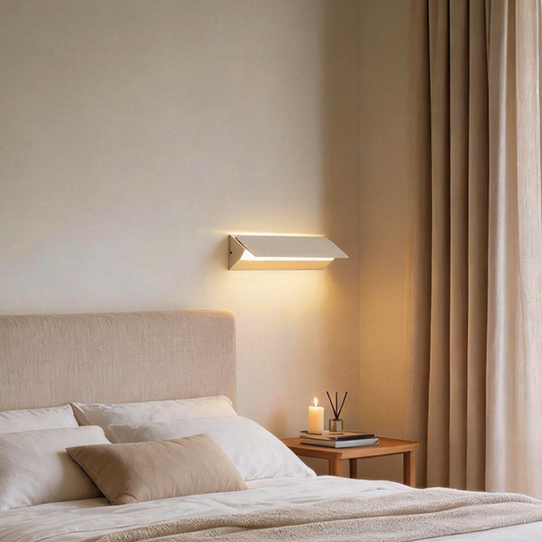 Modern White Aluminum LED Wall Sconce with 270° Adjustable Head