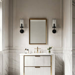 Modern Minimalist Copper Wall Sconce with Clear Glass Shade