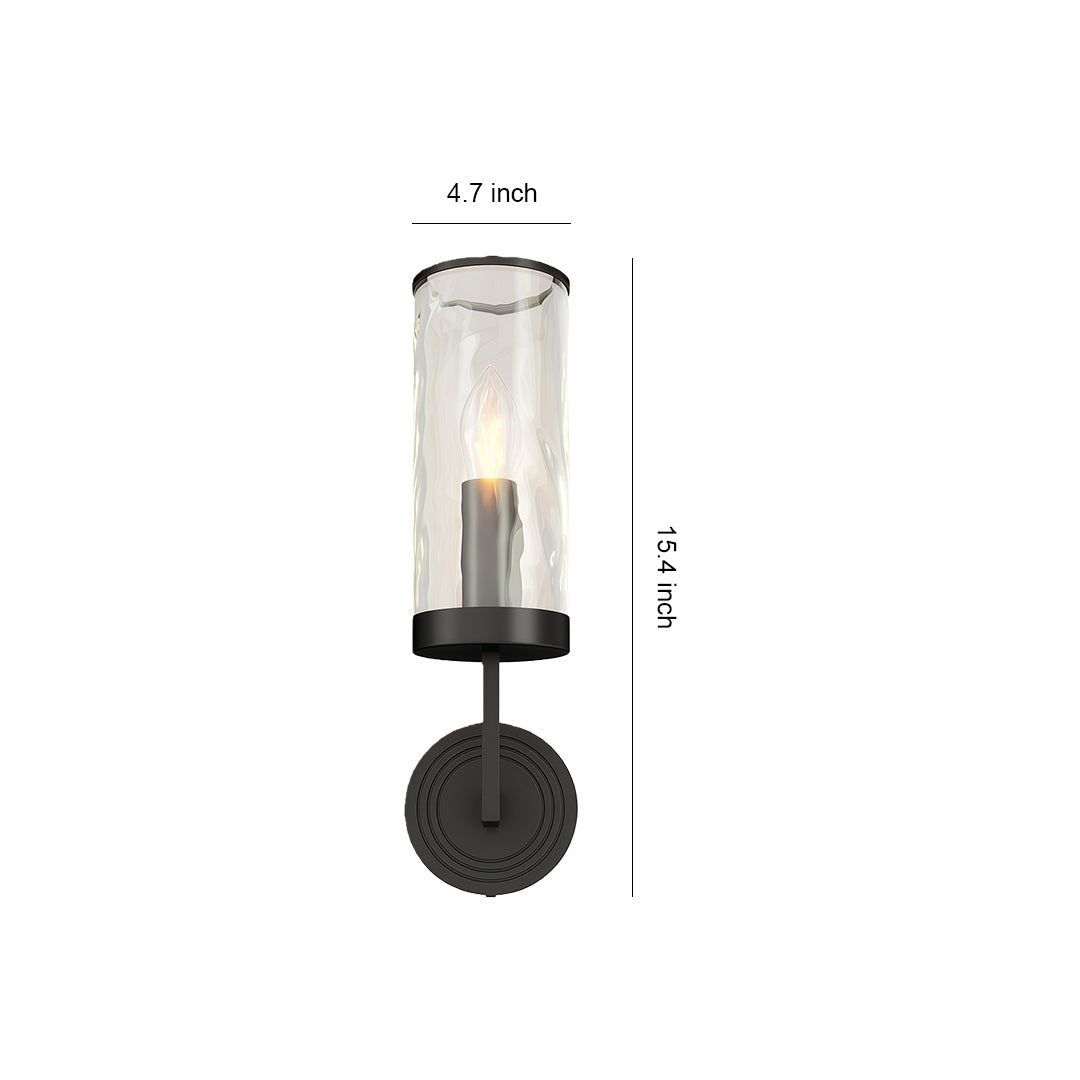 Modern Minimalist Copper Wall Sconce with Clear Glass Shade