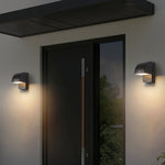 Industrial Outdoor Wall Sconce with Die-Cast Aluminum Body and Warm LED Light