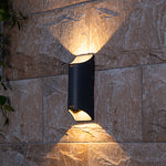 Luma Up & Down Outdoor Wall Light in Black Aluminum
