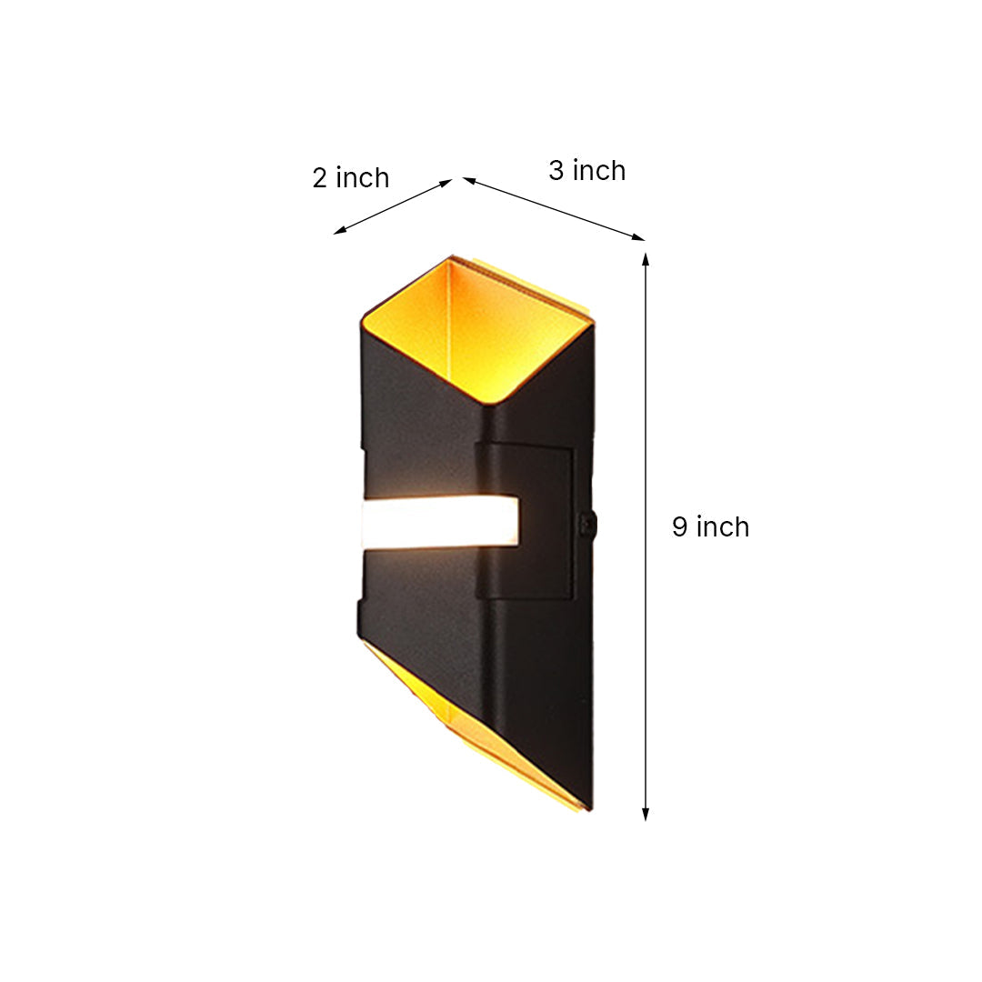 Modern LED Outdoor Wall Sconce with Up and Down Lighting in Aluminum