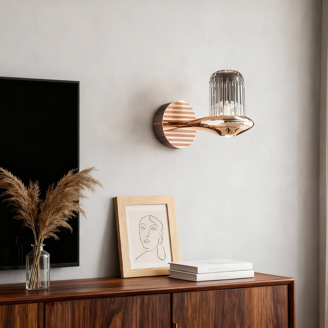 Crystal Wall Sconces Modern Minimalist LED Lighting for Bedroom Hallway