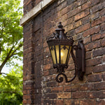 Outdoor Wall Sconce in Black Aluminum with Clear Glass