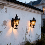Outdoor Wall Sconce in Black Aluminum with Clear Glass