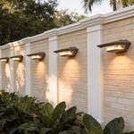Modern Solar-Powered Motion Sensor Outdoor Wall Light in Gray